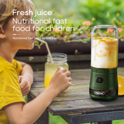 Máy xay hạt cà phê, sinh tố và đá viên dùng pin cầm tay 3 trong 1 thương hiệu Mỹ HiBREW G2 - Hàng Chính Hãng