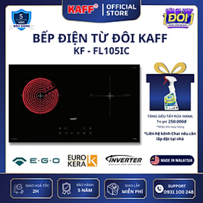 Bếp âm từ hồng ngoại đôi nhập khẩu Malaysia KAFF KF-FL105IC - Hàng chính hãng