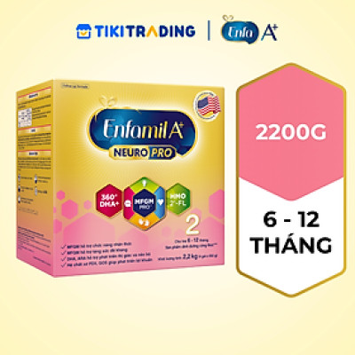 Sữa bột Enfamil A+ NeuroPro 2 với 2’-FL HMO cho trẻ từ 6 –12  tháng tuổi– 2.2kg