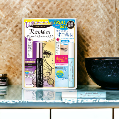 Set Mascara Nâng Rậm Dày Mi Và Mascara Tẩy Trang Mi Kissme Heroine Make (Set 2 cây)