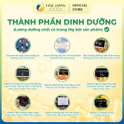 [Vị trái cây tổng hợp] Bột Canxi cá tuyết Bone