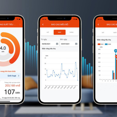 Thiết bị giám sát tiêu thụ điện năng thông minh Vconnex, kết nối app,có chứng chỉ đo lường,