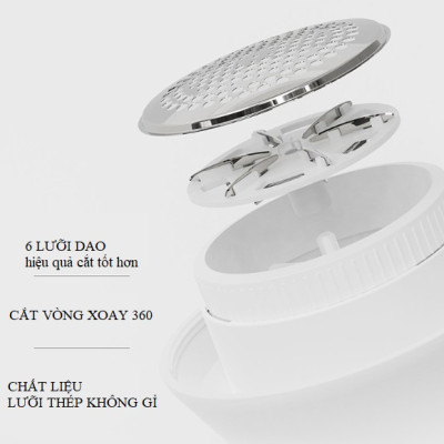 Máy cắt lông xù quần áo Sothing DSHJ-S-2002  có đèn LED, lưỡi thép không gỉ, 6 lưỡi cắt sắc bén- Hàng Chính Hãng