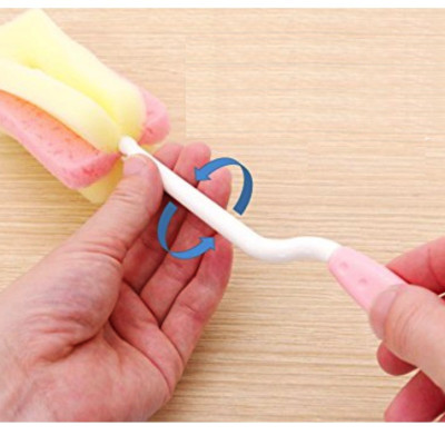 Combo 02 Dụng cụ cọ rửa bình sữa có đầu mút mềm Kokubo - Nội địa Nhật Bản