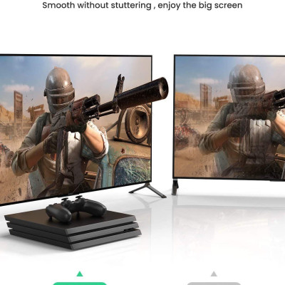 Ugreen UG20220HD145TK 1m Flat 2.1 hdmi 8k 60hz 48Gpbs M / M Zinc Alloy Braided Cable 4k 120hz - HÀNG CHÍNH HÃNG