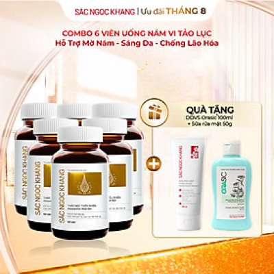 Combo 6 Viên Uống Sắc Ngọc Khang Vi Tảo Lục Hộp 60 viên