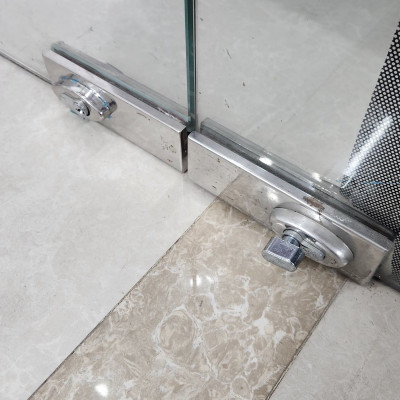 Khóa Sàn Cho Kính Cường Lực 10 - 12 ly, Khóa Cửa Kính Cường Lực, Khóa VVP Loại 2 Đầu Chìa, Chất Lượng Cao. TakyHome 3701