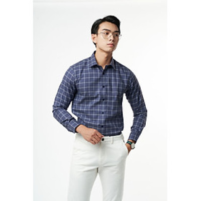 Áo Sơ Mi Caro Melange Nam Cotton Chống Nhăn Tự Nhiên N&M Thương Hiệu NINOMAXX 2110030