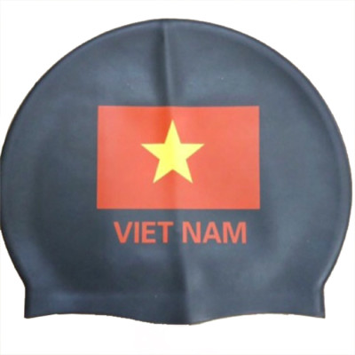 Bộ Kính Bơi VIEW V500S Chống Tia UV Chống Sương Mù Và Nón Bơi In Hoạ Tiết Lá Cờ (Đen) - Hàng Chính Hãng