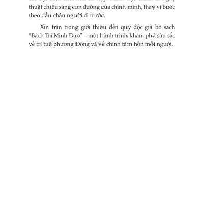 Sách - Bách Trí Minh Đạo - Trí Tuệ Xử Thế - Làm Nên Đại Sự