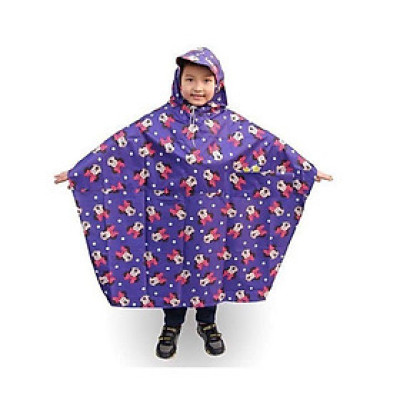 Áo mưa bít trẻ em  từ  1 -  4 tuổi , vải dù  chống thấm  , họa tiết hoạt hình cute  , kèm túi đựng xinh xắn , giao màu ngẫu nhiên