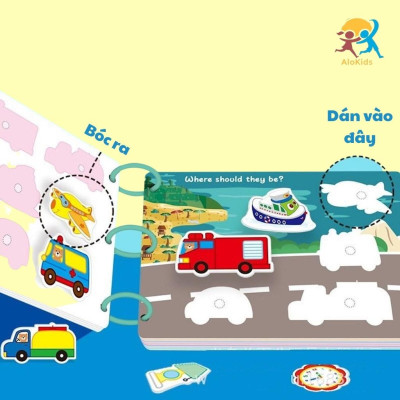 Tranh bóc dán thông minh cho bé bao gồm 17 chủ đề giúp bé sáng tạo tiếp thu mọi thư xung quanh tốt hơn,