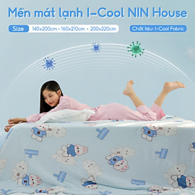 [CHĂN HÈ MÁT LẠNH] Mền lạnh I Cool Advance NIN House NM8029 2mx2m2 hoạ tiết chữ | Chăn chần cotton Ice Silk, Chăn điều hoà nhiều độ