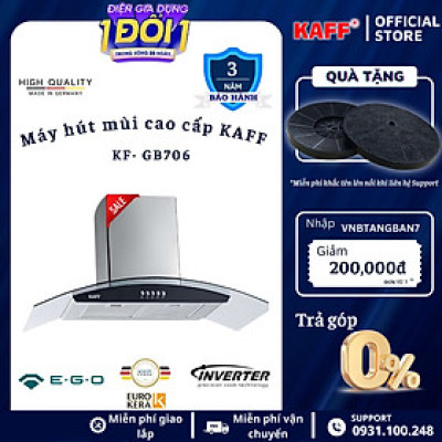 Máy hút mùi kính cong 700mm KAFF KF_GB706 Tặng bộ lọc than thay thế _ Hàng Chính Hãng