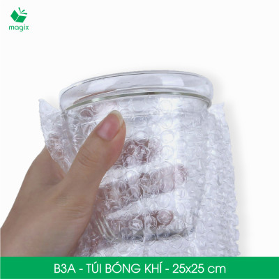 B3A - 25x25 cm - 100 Túi bóng khí chống sốc đóng hàng - Túi gói hàng, bọc chống sốc, xốp chống sốc