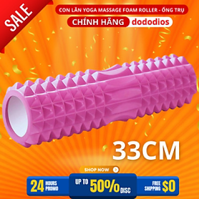 [Loại Siêu Dài 45cm] Con Lăn Yoga Massage Foam Roller - Ống Trụ Lăn Xốp Tập Thể Thao Giãn Cơ Gai Nhọn - Hãng dododios