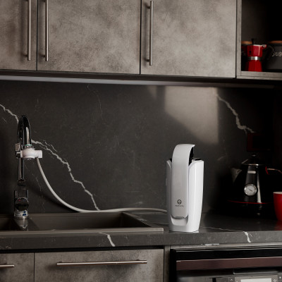 Máy lọc nước ion Kiềm iAquao- máy lọc nước tại vòi- không dùng điện, không nước thải, lọc nước giữ khoáng chất (Hàng Chính Hãng AquaHandy)