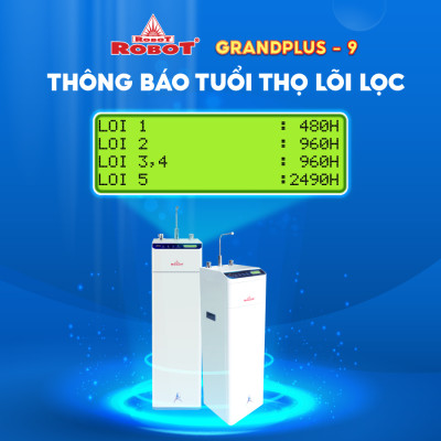 MÁY LỌC NƯỚC NÓNG THÔNG MINH - LẠNH ROBOT GrandPlus-9 - Hàng Chính Hãng