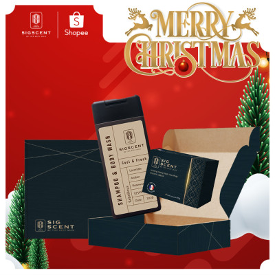 [SIGSCENT GIFTSET]Xà bông hương nước hoa Pháp Woody Urban & Sữa tắm dầu gội cho nam Rebellious 2in1 thương hiệu SIGSCENT