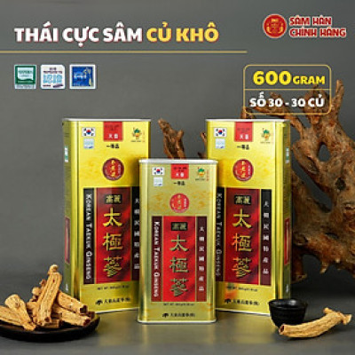 Thái cực sâm củ khô (Thiên Sâm) 600gram số 30 (30 củ) – Daedong
