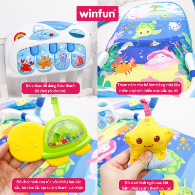 Thảm đàn piano đại dương đa năng Winfun 0860 - đồ chơi phát triển đa giác quan cho bé giai đoạn đầu đời