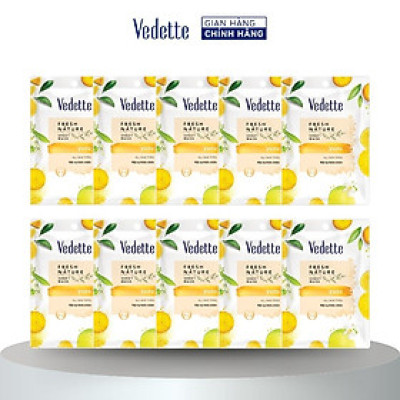 Combo 10 Mặt nạ thiên nhiên Vedette Yuzu 22ml
