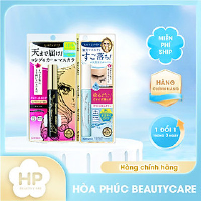 Set Mascara Chuốt Cong Và Dài Mi Mascara Tẩy Trang Mi Kissme Heroine Make (Set 2 cây)