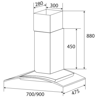 Máy Hút Mùi Kính Cong KAFF KF-GB783N (KF-GB983N) - Hàng Chính Hãng