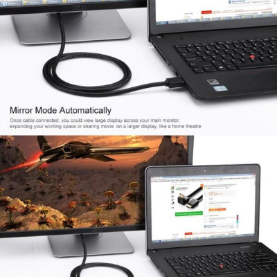 Ugreen UG10172HD103TK 1M màu Đen Cáp tín hiệu HDMI chuẩn 1.4 đầu bẻ góc 90 độ - HÀNG CHÍNH HÃNG