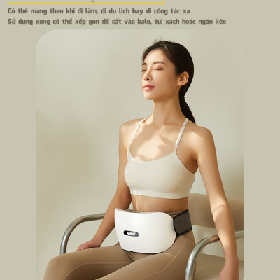 Máy Massage Bụng Cao Cấp Nikio NK-166DC - Công Nghệ Xoa Bóp Kết Hợp Hồng Ngoại Hiện Đại, Hỗ Trợ Cải Thiện Vòng 2 Cực Nhanh, Pin Sạc Tiện Lợi