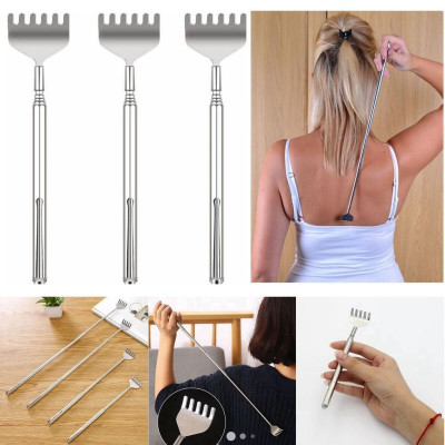 Cây gãi lưng bằng thép không gỉ có thể kéo dài thu gọn bỏ túi mang theo tiện dụng B0192