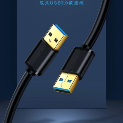 Ugreen UG10369US128TK 0.5M màu Đen Cáp 2 đầu USB 3.0 dương cao cấp - HÀNG CHÍNH HÃNG