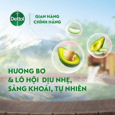 Sữa tắm Dettol Onzen kháng khuẩn dưỡng ẩm bơ & lô hội - chai 900g