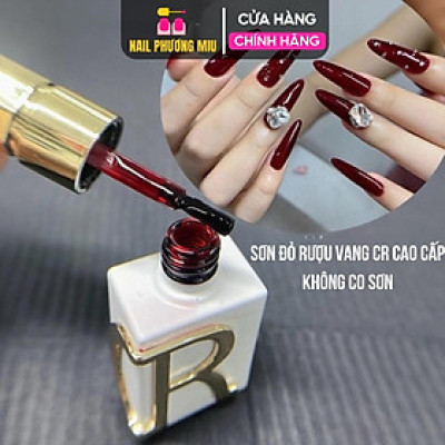 Sơn Thạch Đỏ Rượu Vang CR Số 10 Chai 15ml Cao Cấp Dirse Đỏ Vang Rực Rỡ Làm Nail Không Quá Đặc, Lên Màu Chuẩn Nữ