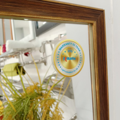 Gương soi Kibath vân gỗ KT 50x65 cm, KB-128