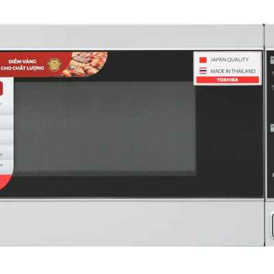 Lò vi sóng Toshiba ER-SGM20(S1)VN - Có chức năng nướng - Dung tích 20L - Công suất 800W - Xuất xứ Thái Lan - Hàng chính hãng, bảo hành 12 tháng, chất lượng Nhật Bản