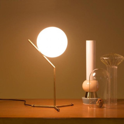 Đèn bàn chao tròn, đèn phòng ngủ, đèn trang trí