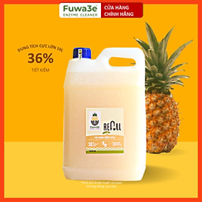 [Can 10L tiết kiệm] Nước tẩy bồn cầu, nhà tắm hữu cơ enzyme sinh học dứa Fuwa3e 10L