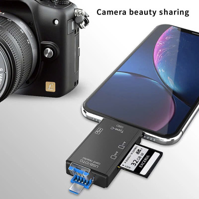 Đầu đọc thẻ nhớ SD, TF chân Type C, USB 3.0 Micro USB / U / Type C / TF / SD Cho Điện Thoại / Laptop - Hàng Nhập Khẩu