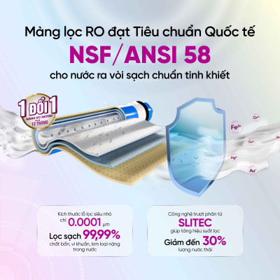 [Miễn phí vận chuyển & lắp đặt] Máy lọc nước để gầm 10 lõi lọc, nhỏ gọn bề ngang chỉ 18cm. Hàng chính hãng Mutosi MP-U1368