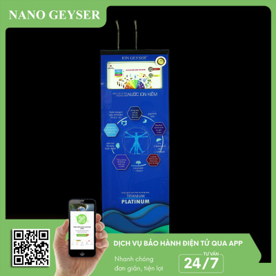 Cây nước ion Kiềm Nano Geyser I8, 2 chế độ nước tinh khiết và ion kiềm - Hàng Chính Hãng