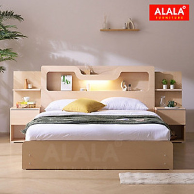 Giường ngủ ALALA1204 + 3 hộc kéo / Miễn phí vận chuyển và lắp đặt/ Đổi trả 30 ngày/ Sản phẩm được bảo hành 5 năm từ thương hiệu ALALA/ Chịu lực 700kg 