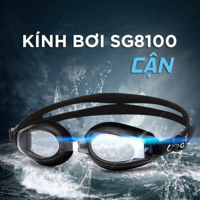 Kính Bơi Cận Từ 2 Đến 8 Độ Kính Bơi Người Cận  Dây Đeo Êm Ái Đệm Mũi Dẻo Dai Chống UV Cleacco SG8100 Boro Sport