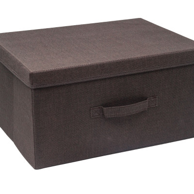 Hộp vải đựng đồ đa năng Bắc Âu có nắp rời và khoen inox sang trọng kích thước 45x23x33cm vải Oxford 600D chính hãng D Danido