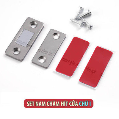 Nam Châm Gắn Cửa Tủ Chữ L Chốt Khoá Ngăn Kéo Hút Cố Định Mạnh Mẽ Kèm Keo Dán Siêu Dính Tiện Lợi