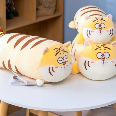 Thú nhồi bông hổ mặt ngáo mắt tròn dễ thương - Size từ 45cm đến 70cm - Quà tặng gấu bông hổ êm mịn.