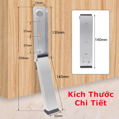 Chặn Cửa Gấp Gọn KUNBE Chống Gió Va Đập Có Thể Dán Hoặc Vít Phù Hợp Nhiều Loại Cửa