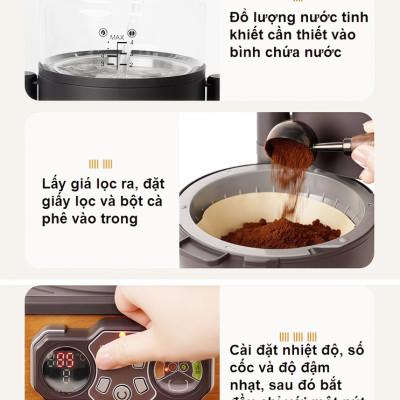 Máy pha cà phê, trà Drip cao cấp - Dòng máy chuyên nghiệp. Thương hiệu Đài Loan Wing Kwong cao cấp WCM-720. HÀNG CHÍNH HÃNG