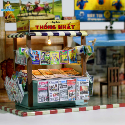 MÔ HÌNH TỰ LẮP RÁP DIY SÀI GÒN XƯA VÀ NAY - SẠP BÁO SÀI GÒN - AD01