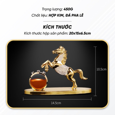 Tượng Ngựa Mã Đáo Đính Đá Trang Trí Taplo Xe Ô Tô | Tượng Ngựa Mã Đáo Đính Đá Sang Trọng Trang Trí Bàn Làm Việc, Taplo Xe Ô Tô Phong Thủy